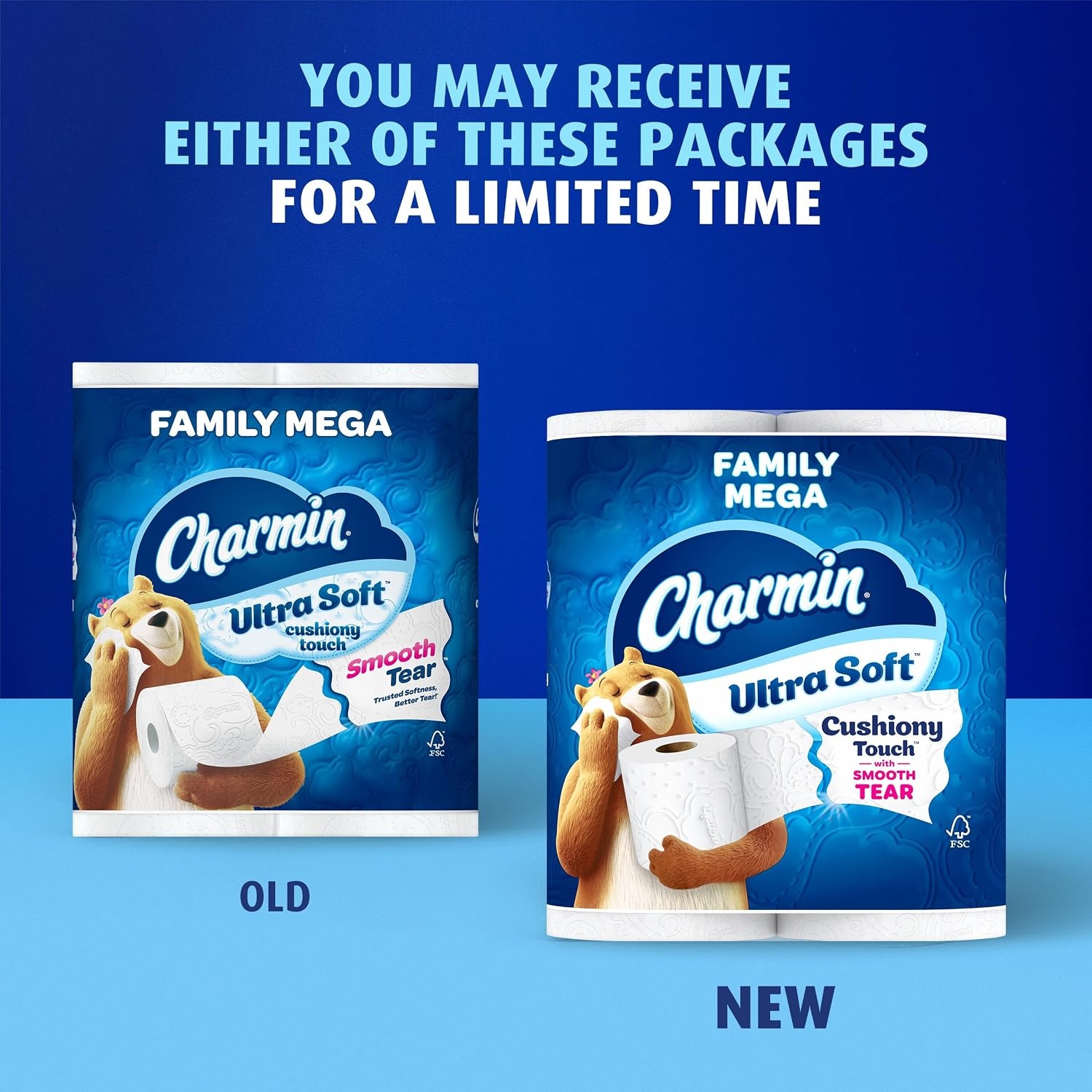 image:imageCharmin Ultra Soft Cushiony Touch Toilet Paper 30 Family Mega 153 Regular Rolls 2Ply WhiteFamily Mega