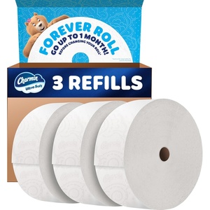 Charmin Toilet Paper Ultra Soft, Forever Roll Starter Kit, 1 Holder, 2 Rolls, 2-ply Bath Tissue(Refill Kit)
