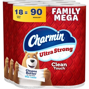 Charmin Ultra Strong Clean Touch Toilet Paper, 30 Family Mega Rolls = 150 Regular Rolls(Family Mega)