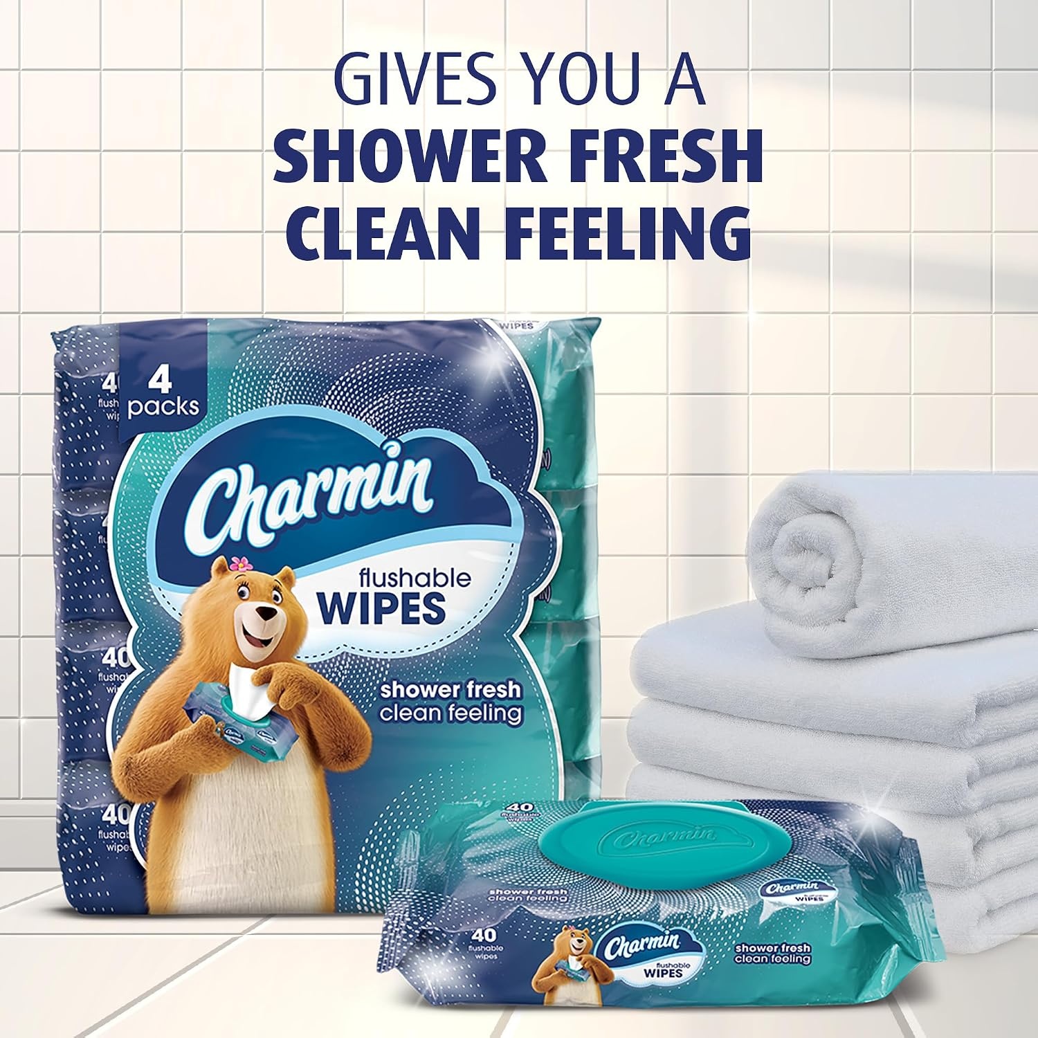 image:imageCharmin Flushable Wipes 480 Total Wipes 12 Packs of 4040 Count Pack of 8