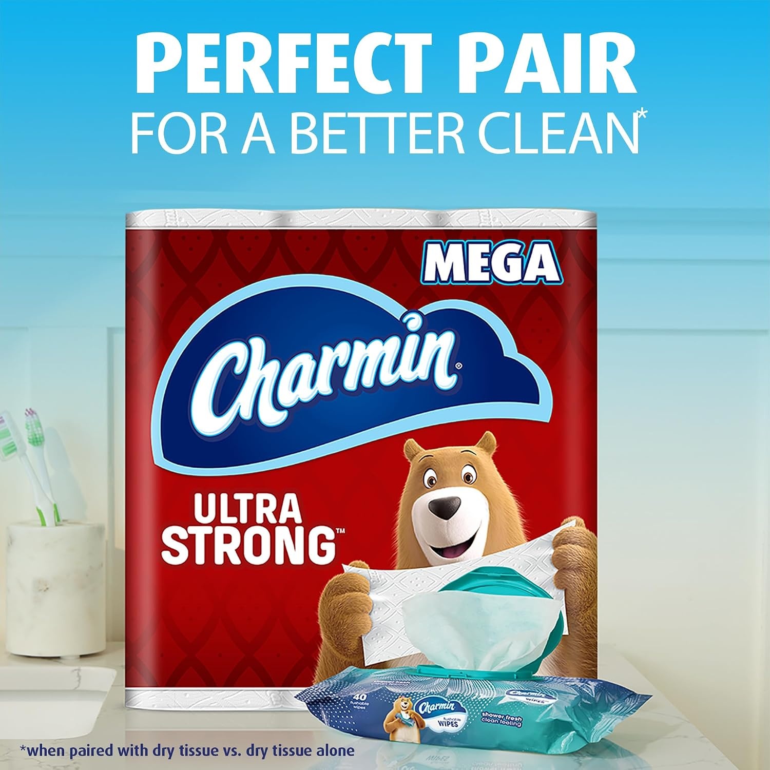 image:imageCharmin Flushable Wipes 480 Total Wipes 12 Packs of 4040 Count Pack of 8