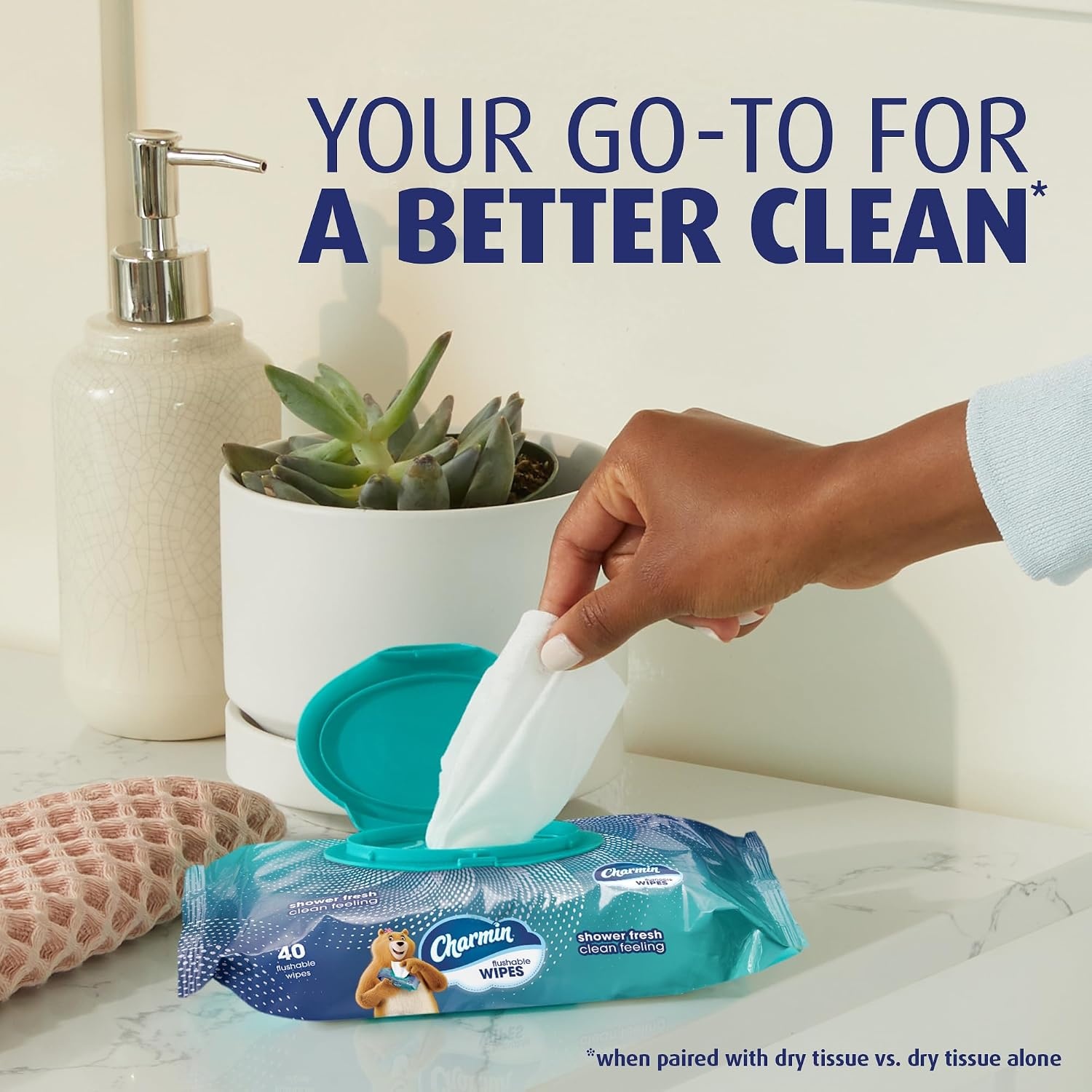 image:imageCharmin Flushable Wipes 480 Total Wipes 12 Packs of 4040 Count Pack of 8